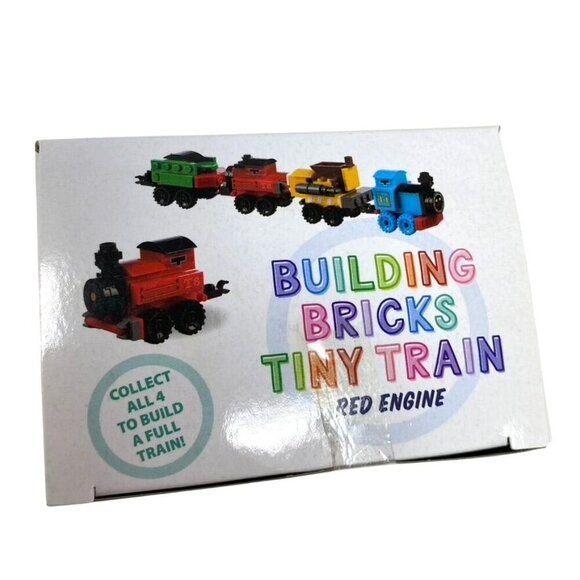 Toysmith Mini Building Bricks Tiny Train Red Engine 32 Count Ages 4+ - Picture 6 of 6